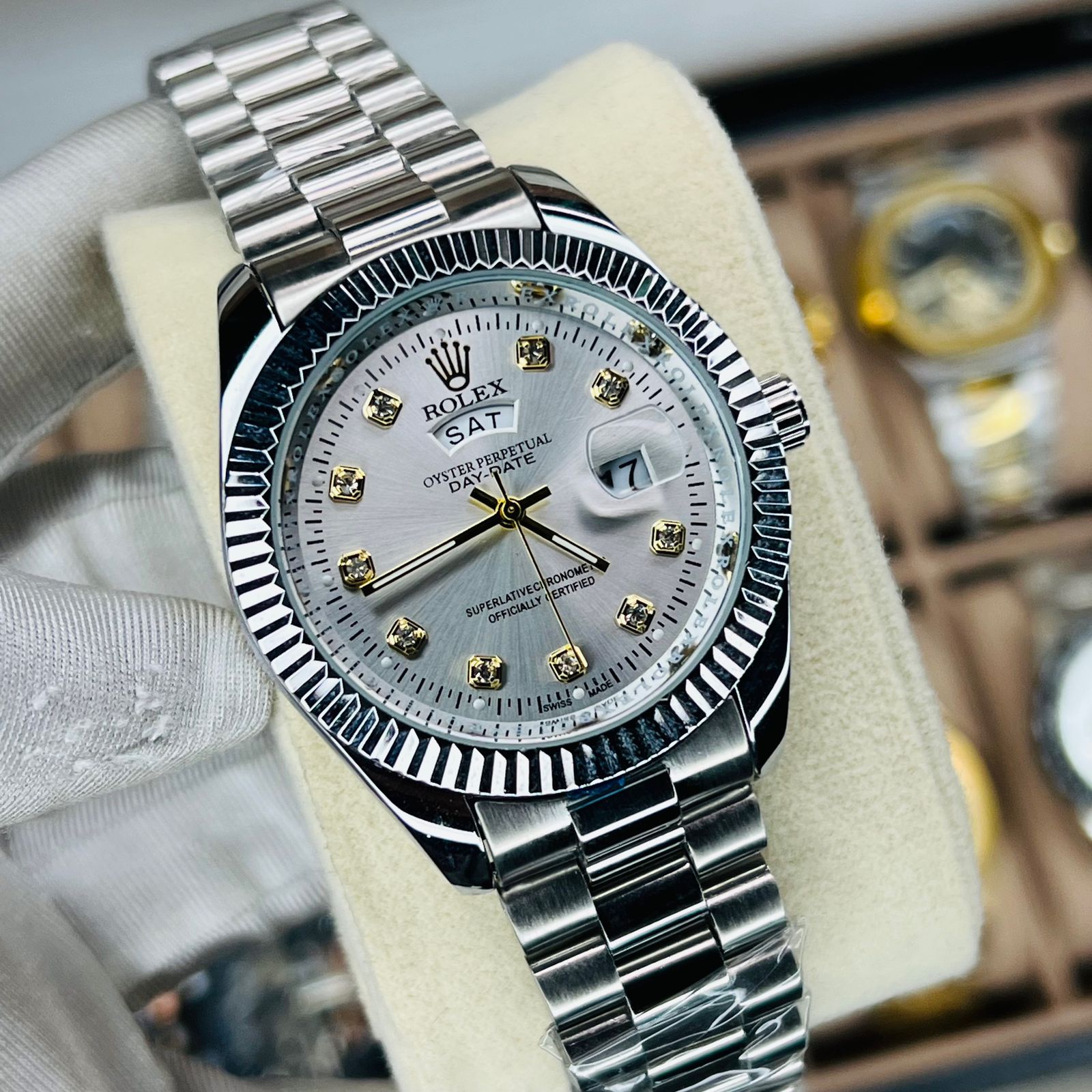 Premium Quality RLX Watches Carry F Silver