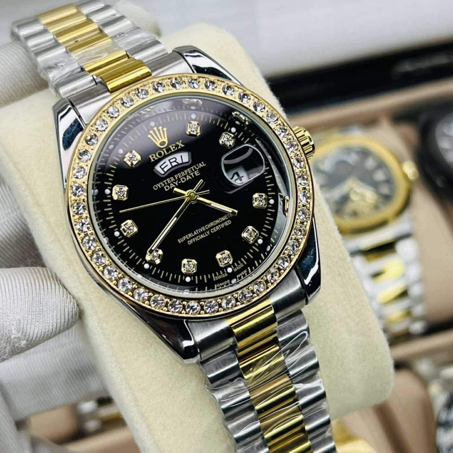 Premium Quality RLX Watches T Stone Black