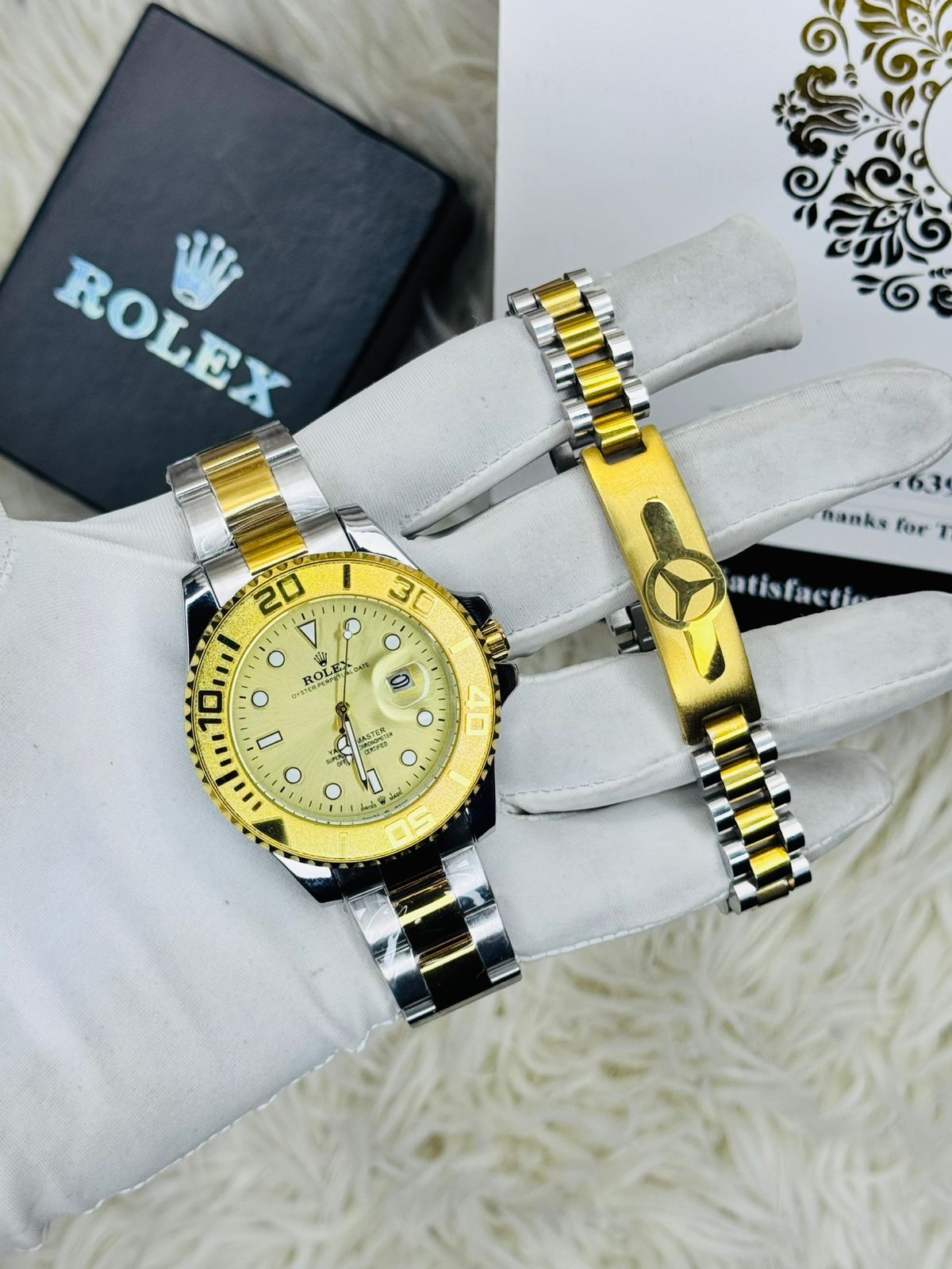 Premium Quality Yach Sub RLX Watches & Bracelet Combo